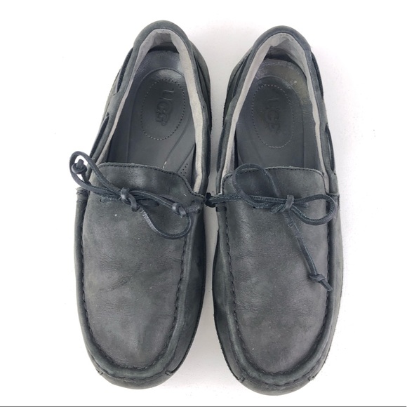UGG Chester Black Leather Moccasin Slippers 9 main image 10